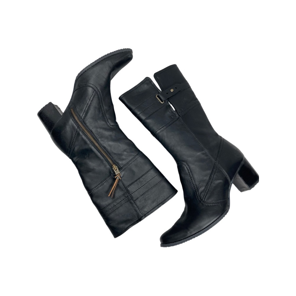 Timberland Womens Hailee Mid Fold Boots #55387 Size 9.5M Black